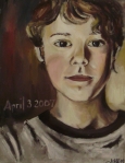 "April 3, 2007" oil on canvas, 14"x18"